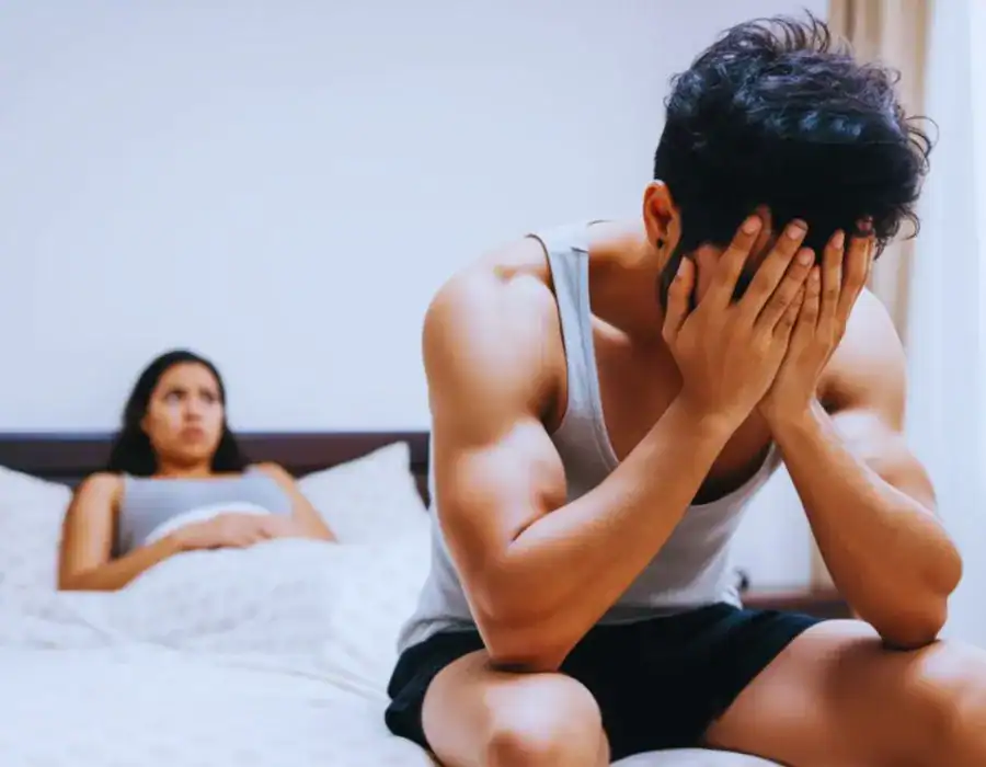 Image of upset man in need of erectile dysfunction treatment Norfolk